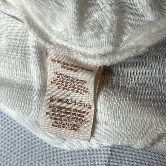 Free People Lace Sleeve Burnout Side Slit Tee - Size XS - Picture 9 of 11